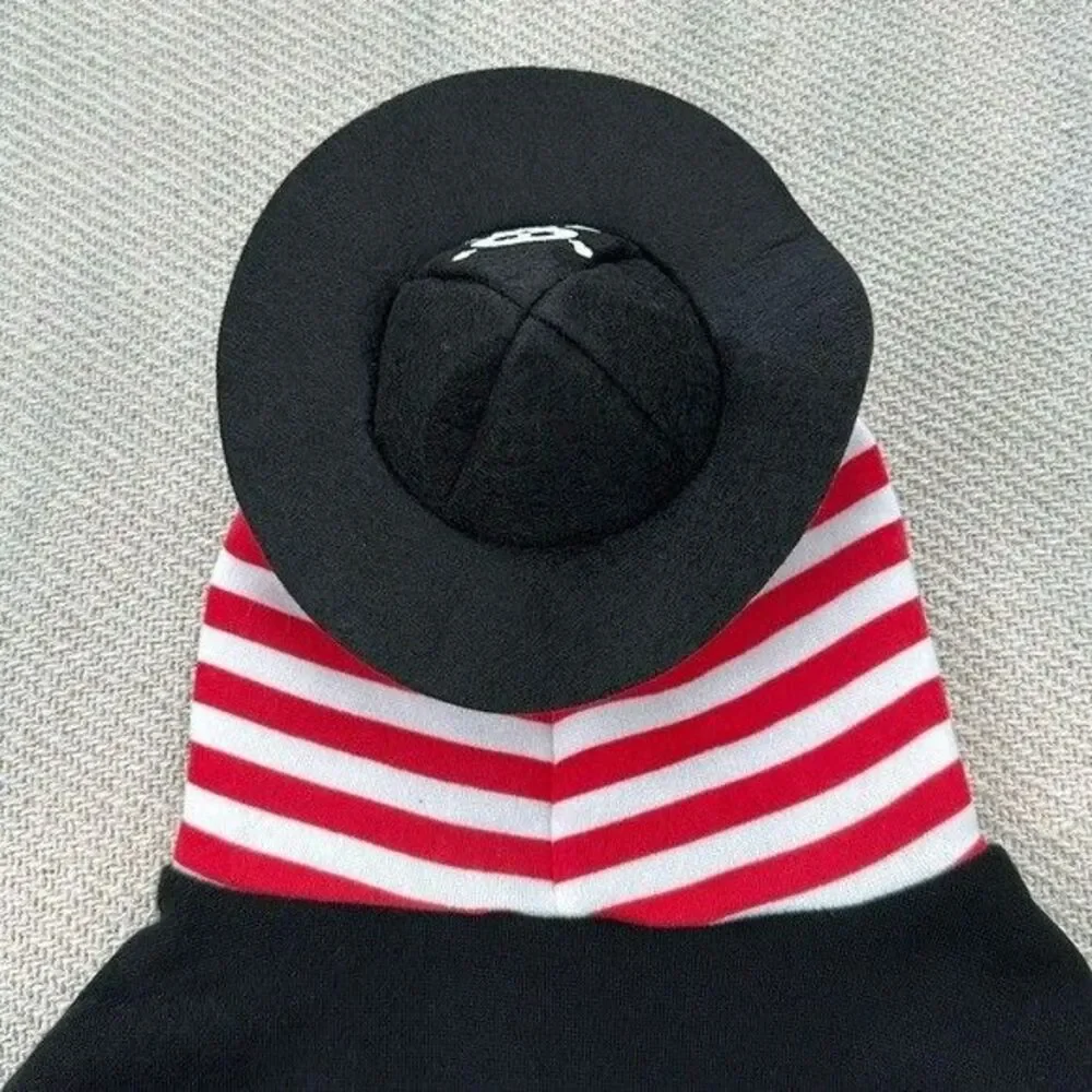 Pirate Dog Halloween Costume NEW Size Medium Black Puppy Pet Hoodie Hat Gift